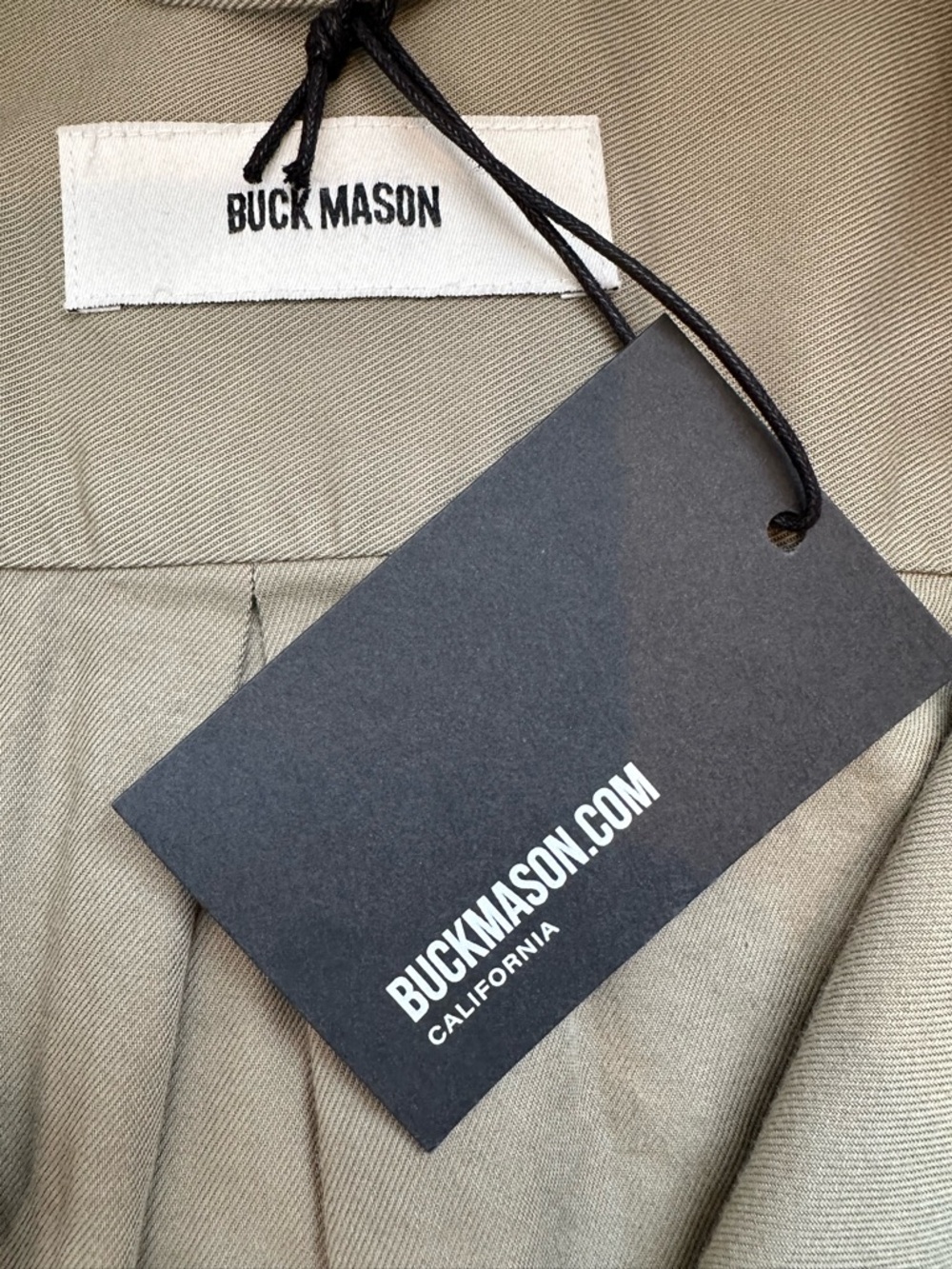 BUCK MASON DRAPED TWILL S/S ONE POCKET SHIRT, men’s size M - Picture 6 of 10